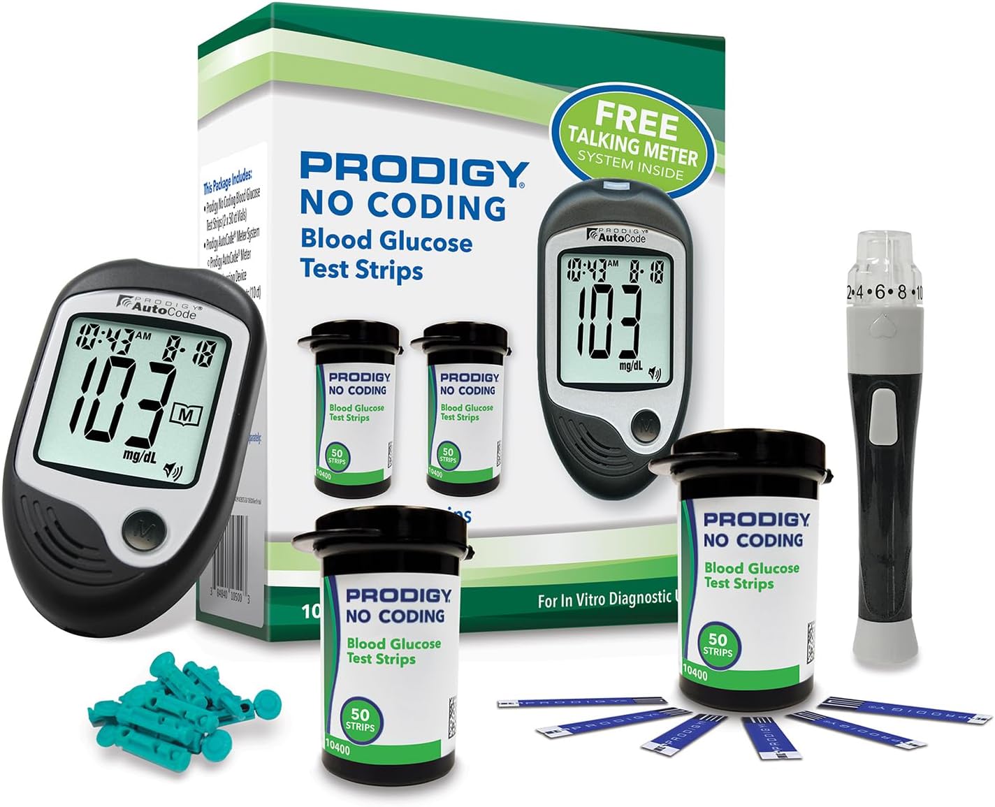 KIT DE MONITOR DE GLUCOSA PRODIGY